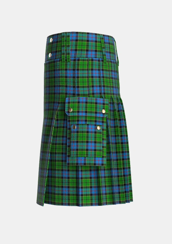 Utility_Forsyth_1795_Tartan_1122_kilt_left_image_with_pleated_design_and_adjustable_buckles_for_men