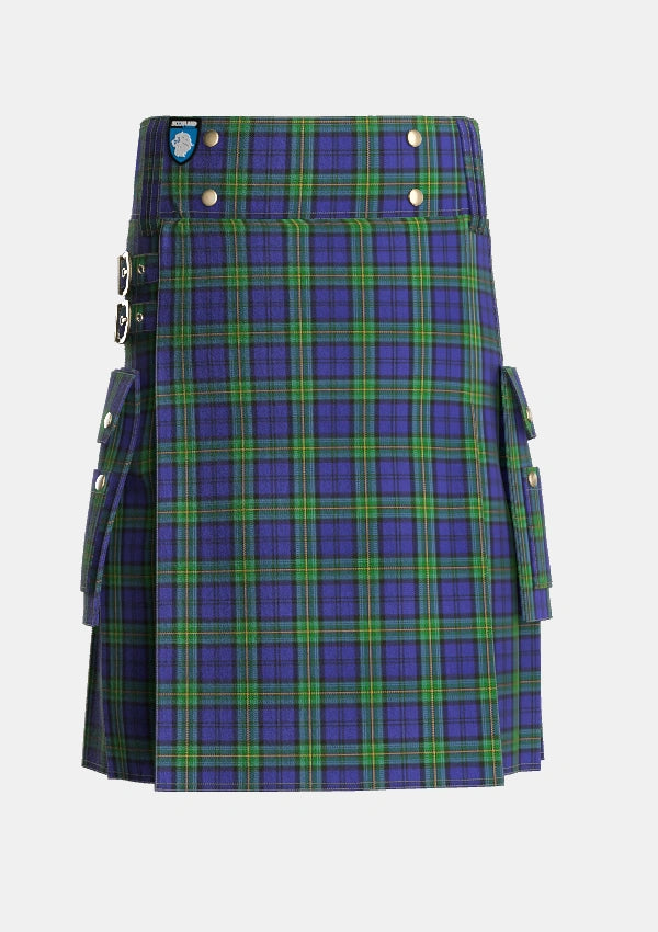 Utility_Forth_Tartan_2602_kilt_front_image_with_pleated_design_and_adjustable_buckles_for_men