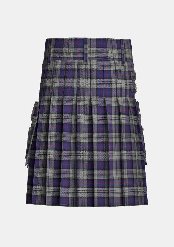 Utility_Fowler_Tartan_7747_kilt_back_image_with_pleated_design_and_adjustable_buckles_for_men