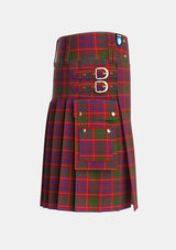 Utility_Fox_Red_Tartan_6312_kilt_right_image_with_pleated_design_and_adjustable_buckles_for_men
