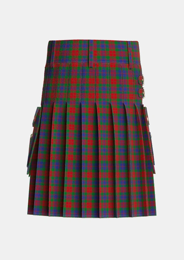 Utility_Fraser_1800_Tartan_392_kilt_back_image_with_pleated_design_and_adjustable_buckles_for_men