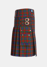 Utility_Fraser_1800_Tartan_392_kilt_right_image_with_pleated_design_and_adjustable_buckles_for_men