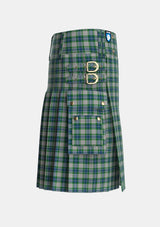 Utility_Fraser_Arisaid_Tartan_615_kilt_right_image_with_pleated_design_and_adjustable_buckles_for_men