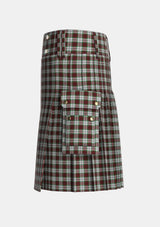 Utility_Fraser_Dress_Tartan_1228_kilt_left_image_with_pleated_design_and_adjustable_buckles_for_men