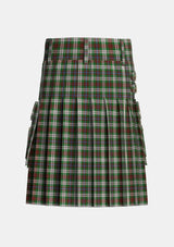 Utility_Fraser_Hunting_Dress_Tartan_603_kilt_back_image_with_pleated_design_and_adjustable_buckles_for_men