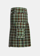 Utility_Fraser_Hunting_Dress_Tartan_603_kilt_left_image_with_pleated_design_and_adjustable_buckles_for_men