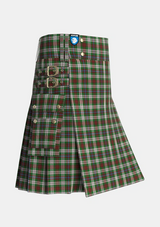 Utility_Fraser_Hunting_Dress_Tartan_603_kilt_side_image_with_pleated_design_and_adjustable_buckles_for_men