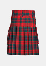 Utility_Fraser_Tartan_kilt_back_image_with_pleated_design_and_adjustable_buckles_for_men