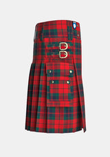 Utility_Fraser_Tartan_kilt_right_image_with_pleated_design_and_adjustable_buckles_for_men