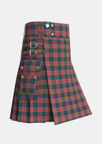 Utility_Fraser_of_Boblainy_Hugh_Tartan_2528_kilt_side_image_with_pleated_design_and_adjustable_buckles_for_men