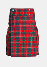 Utility_Fraser_of_Lovat_tartan_391_kilt_front_image_with_pleated_design_and_adjustable_buckles_for_men