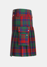 Utility_Fraser_of_Struy_Tartan_528_kilt_left_image_with_pleated_design_and_adjustable_buckles_for_men