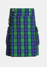Utility_Freedom_Tartan_kilt_front_image_with_pleated_design_and_adjustable_buckles_for_men
