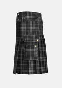 Utility_Freedom_of_Scotland_Tartan_5910_kilt_left_image_with_pleated_design_and_adjustable_buckles_for_men