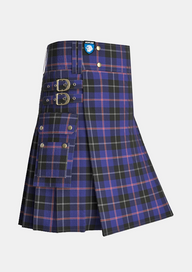 Utility_Fuller_of_Hopewell_Tartan_6781_kilt_side_image_with_pleated_design_and_adjustable_buckles_for_men