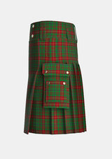 Utility_Fulton_Tartan_2205_kilt_left_image_with_pleated_design_and_adjustable_buckles_for_men