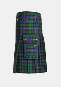 Utility_Galbraith_Tartan_3176_kilt_left_image_with_pleated_design_and_adjustable_buckles_for_men