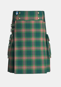 Utility_Gallagher_Ancient_Tartan_4053_kilt_front_image_with_pleated_design_and_adjustable_buckles_for_men