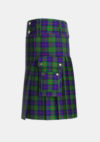 Utility_Gammell_1978_Personal_Tartan_4970_kilt_left_image_with_pleated_design_and_adjustable_buckles_for_men