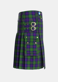 Utility_Gammell_1978_Personal_Tartan_4970_kilt_right_image_with_pleated_design_and_adjustable_buckles_for_men