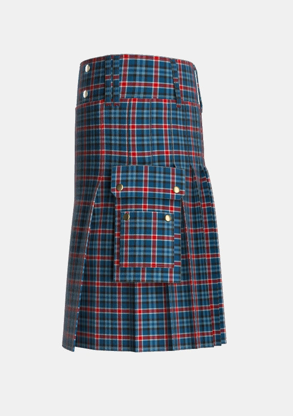 Utility_Gandy_of_Myrton_Tartan_7564_kilt_left_image_with_pleated_design_and_adjustable_buckles_for_men