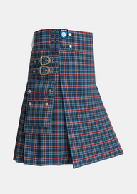 Utility_Gandy_of_Myrton_Tartan_7564_kilt_side_image_with_pleated_design_and_adjustable_buckles_for_men