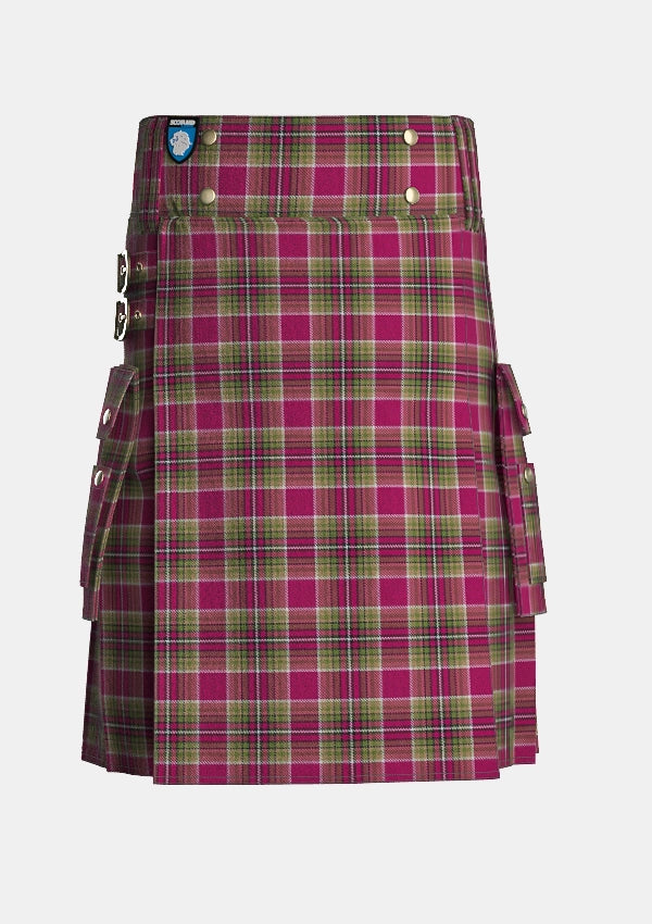 Utility_Gardner_Lynne_Michele_Tartan_12001_kilt_front_image_with_pleated_design_and_adjustable_buckles_for_men