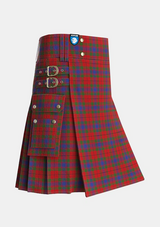 Utility_Gates_Tartan_6309_kilt_side_image_with_pleated_design_and_adjustable_buckles_for_men