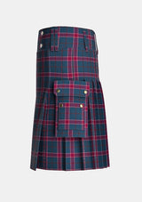Utility_Gavin_Tartan_4960_kilt_left_image_with_pleated_design_and_adjustable_buckles_for_men