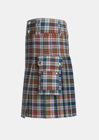 Utility_Gayre_Arisaidh_Tartan_176_kilt_left_image_with_pleated_design_and_adjustable_buckles_for_men