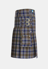 Utility_Gayre_Hunting_Tartan_165_kilt_right_image_with_pleated_design_and_adjustable_buckles_for_men