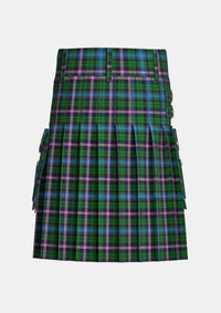 Utility_Gemmell_Tartan_4125_kilt_back_image_with_pleated_design_and_adjustable_buckles_for_men