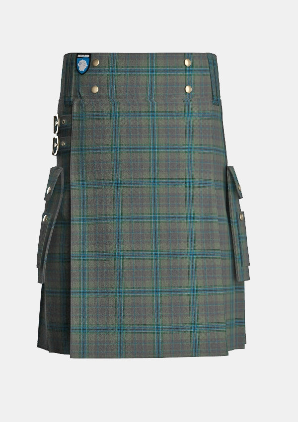 Utility_Giants_Causeway_Tartan_10430_kilt_front_image_with_pleated_design_and_adjustable_buckles_for_men
