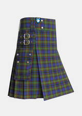 Utility_Gillies_1_Tartan_324_kilt_side_image_with_pleated_design_and_adjustable_buckles_for_men