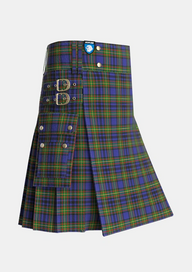 Utility_Gillies_1_Tartan_324_kilt_side_image_with_pleated_design_and_adjustable_buckles_for_men