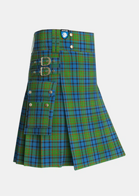 Utility_Gillies_2_Tartan_309_kilt_side_image_with_pleated_design_and_adjustable_buckles_for_men
