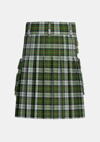 Utility_Gillies_Dress_Green_Tartan_638_kilt_back_image_with_pleated_design_and_adjustable_buckles_for_men