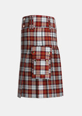 Utility_Gillies_Red_Dress_Tartan_639_kilt_left_image_with_pleated_design_and_adjustable_buckles_for_men