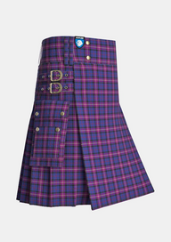 Utility_Gilmour_tartan_kilt_side_image_with_pleated_design_and_adjustable_buckles_for_men