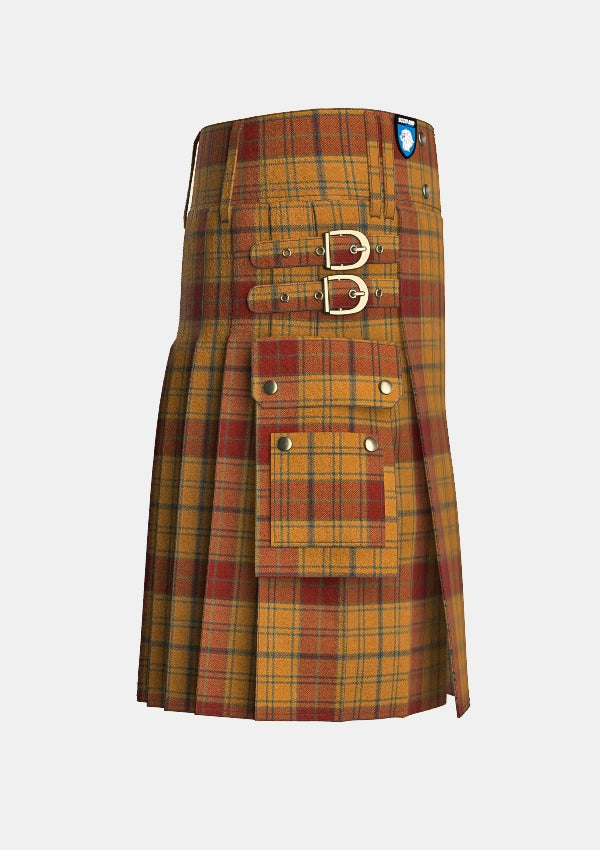 Utility_Glen_Affric_tartan_2090_kilt_right_image_with_pleated_design_and_adjustable_buckles_for_men