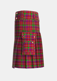 Utility_Glenfinnan_Tartan_6243_kilt_left_image_with_pleated_design_and_adjustable_buckles_for_men