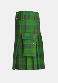 Utility_Glenlivet_Tartan_193_kilt_left_image_with_pleated_design_and_adjustable_buckles_for_men