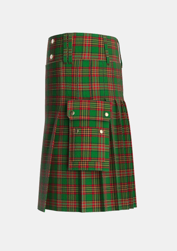 Utility_Goldstraw_Personal_Tartan_5722_kilt_left_image_with_pleated_design_and_adjustable_buckles_for_men