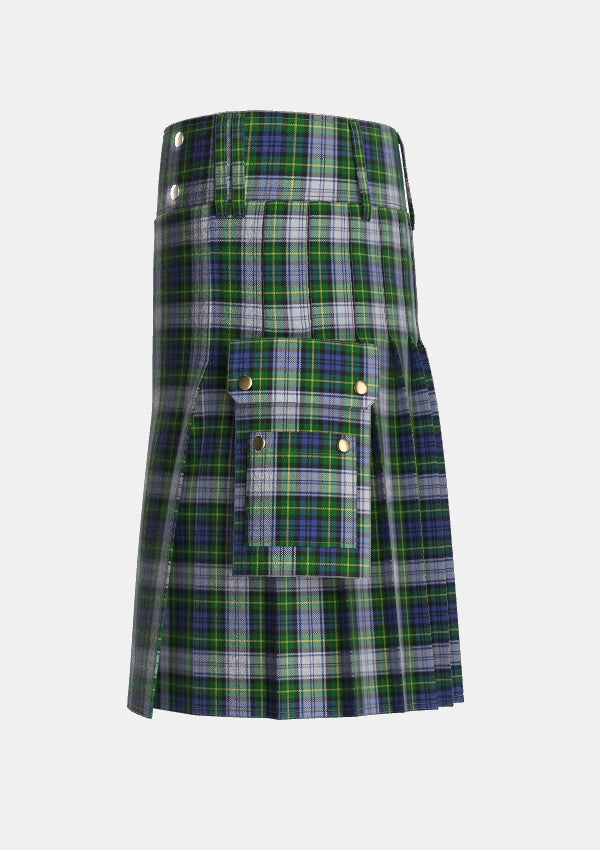 Utility_Gordon_Dress_1_Tartan_3594_kilt_left_image_with_pleated_design_and_adjustable_buckles_for_men