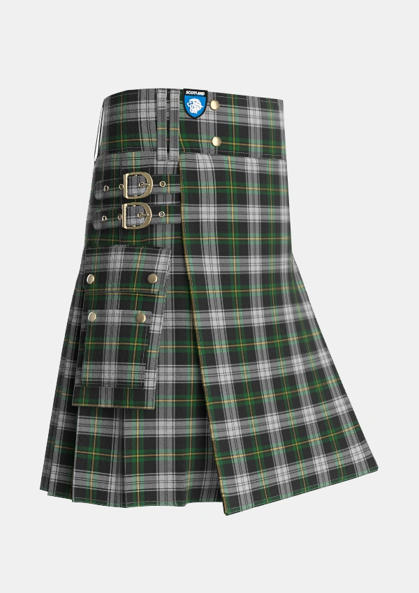 Utility_Gordon_Dress_5_Tartan_1831_kilt_side_image_with_pleated_design_and_adjustable_buckles_for_men