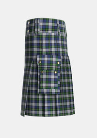 Utility_Gordon_Dress_Original_Tartan_1782_kilt_left_image_with_pleated_design_and_adjustable_buckles_for_men