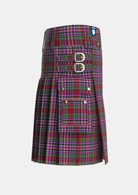 Utility_Gordon_Red_Tartan_652_kilt_right_image_with_pleated_design_and_adjustable_buckles_for_men