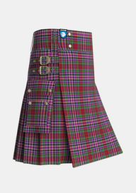 Utility_Gordon_Red_Tartan_652_kilt_side_image_with_pleated_design_and_adjustable_buckles_for_men
