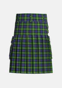 Utility_Gordon_of_Esselmont_Tartan_215_kilt_back_image_with_pleated_design_and_adjustable_buckles_for_men