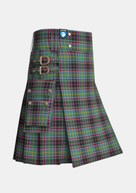 Utility_Gordonstoun_Tartan_362_kilt_side_image_with_pleated_design_and_adjustable_buckles_for_men